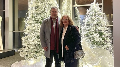 José junto a su madre Magdalena