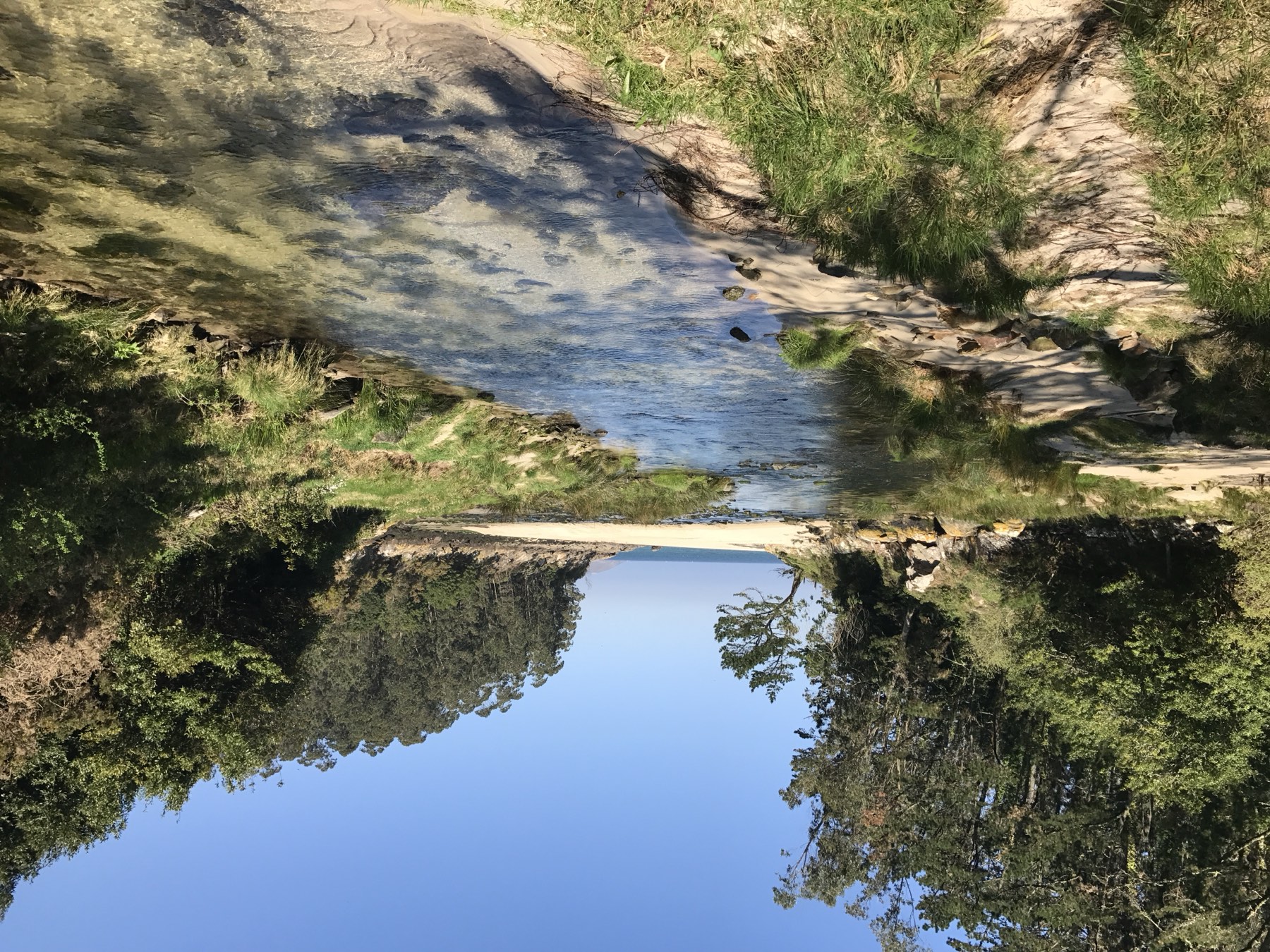 El Río Negro desemboca en la playa